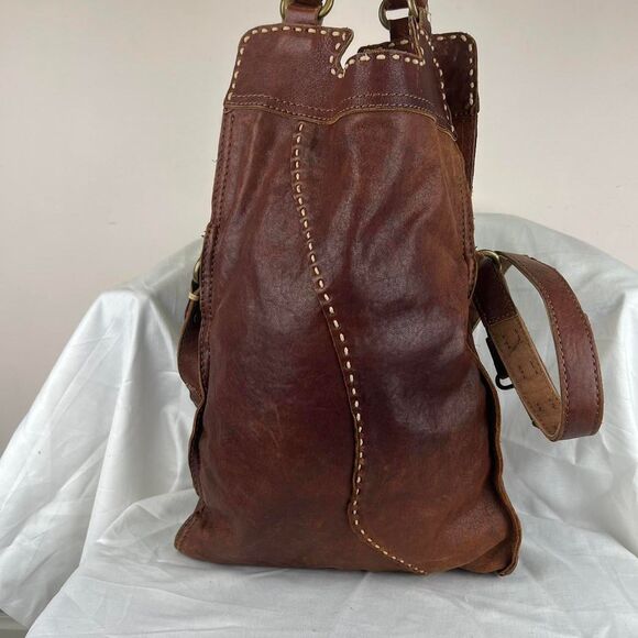 LUCKY BRAND Abby Roads Leather Cross Body Purse Made in Italy Boho - Picture 2 of 8